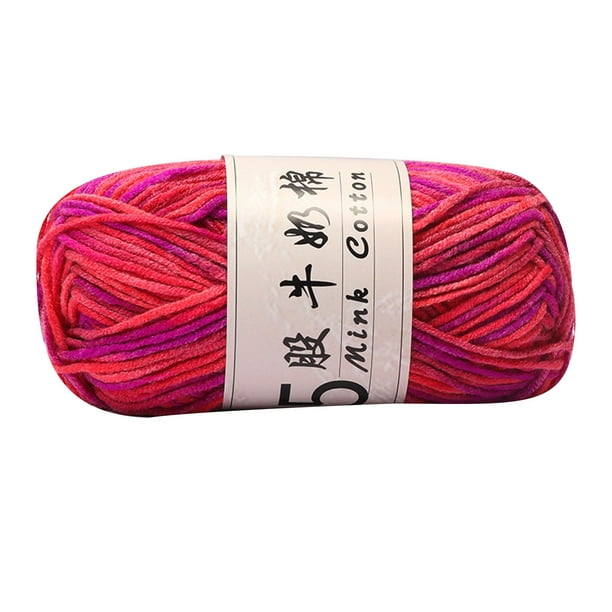 Sofa Vama Ropa de Cama Cinco hebras de algodón de leche degradado, tejidas a mano, secciones de muñeca DIY, bola de lana de bebé teñida for Navideño