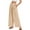Khaki, variant on Women's Wide Leg Casual Pants Summer High Waist Side Tie Knot Lightweight Loose Flowy Beach Trousers With Pockets Women Pants Casual plus Size plus Size Pants for Women A Women Pants Track Pants Wide