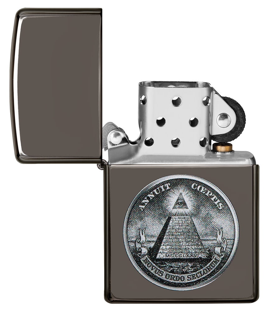 Zippo Dollar Design Black Ice Pocket Lighter