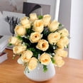 thumbnail image 5 of HuiXinOu 18-Head Artificial Rose Bouquet, Faux Silk Flower Arrangement, Suitable for Wedding Centerpieces, Home Table Decor and Office Parties, Elegant and Lifelike, 5 of 6