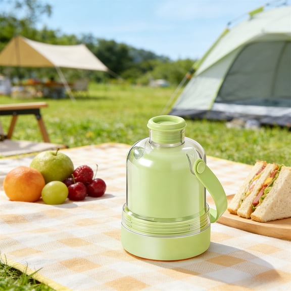 Qholemyo 20oz Summer plastic Water Bottle with ice-cude cute bottle