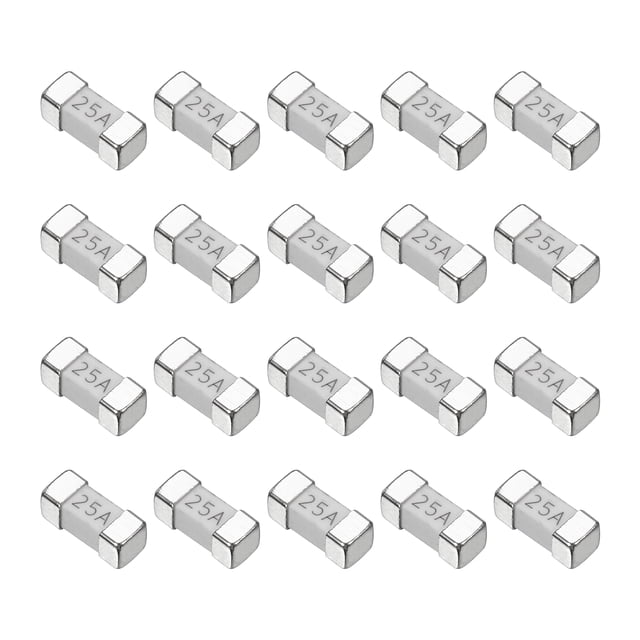 Uxcell 20 Paquete 250V 25A Fusible de Montaje en Superficie, Fusibles Cerámicos Cuadrados de Acción Rápida
