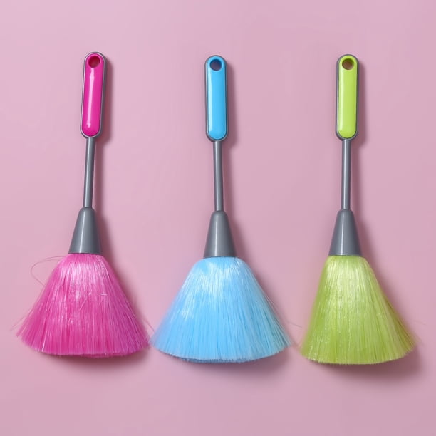 Paquete de 3 cepillos de microfibra esponjosos y delicados para cocina, cepillo para teclado de ordenador portátil, herramienta limpiadora de pantalla, minivarita para quitar el polvo (azul, verde, ro