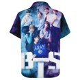 thumbnail image 4 of Kpop BTS Men's Hawaiian Shirts Short Sleeve Button Down Casual Shirts Summer Tropical Aloha Beach Shirts, 4 of 7