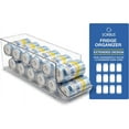 thumbnail image 3 of Sorbus can Dispenser for Refrigerator - 12 can Fridge organizer Rotation System Rack - clear Soda can Organizer for Refrigerator, Freezer & Pantry - great for Kitchen Organization and Storage (1-Pack), 3 of 8