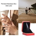 thumbnail image 4 of Necklace Jewelry Box, Necklace Box LED Matte Red  for Anniversary Wedding, 4 of 7