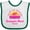 White and Green, variant on Inktastic Summer Enjoy the Sunshine Huntington Beach California Pink Boys or Girls Baby Bib