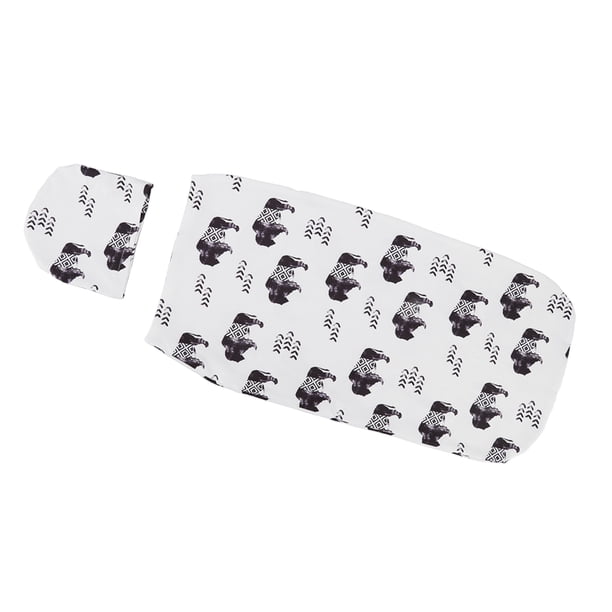 Saco envolvente para bebé ANGGREK conjunto de gorro para recién nacido 0 a 3 meses