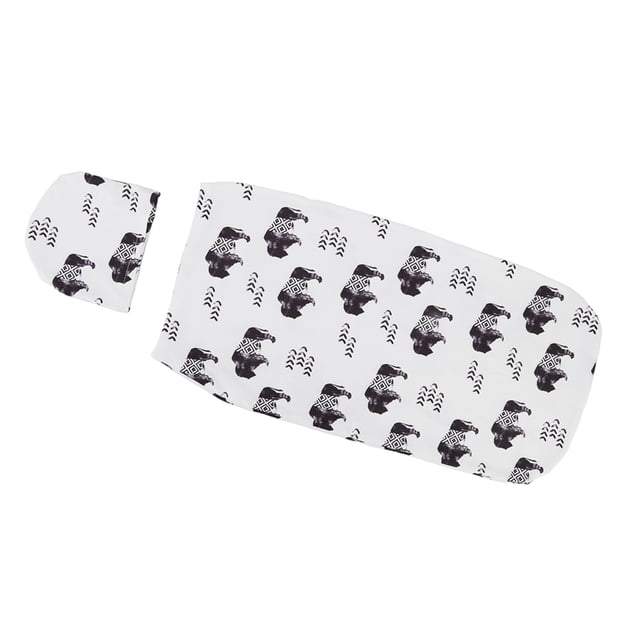 Saco envolvente para bebé ANGGREK conjunto de gorro para recién nacido 0 a 3 meses