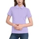 thumbnail image 3 of Negocios Casual Tops Manga Corta Solapa Tres Botones Cuello Blusa, Tejido de Verano Superior para la Mujer de Uso Diario de Oficina, 3 of 6