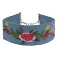 thumbnail image 2 of Collar bordado Yinane Vintage Jean Flor Punk Gótico Azul, 2 of 8