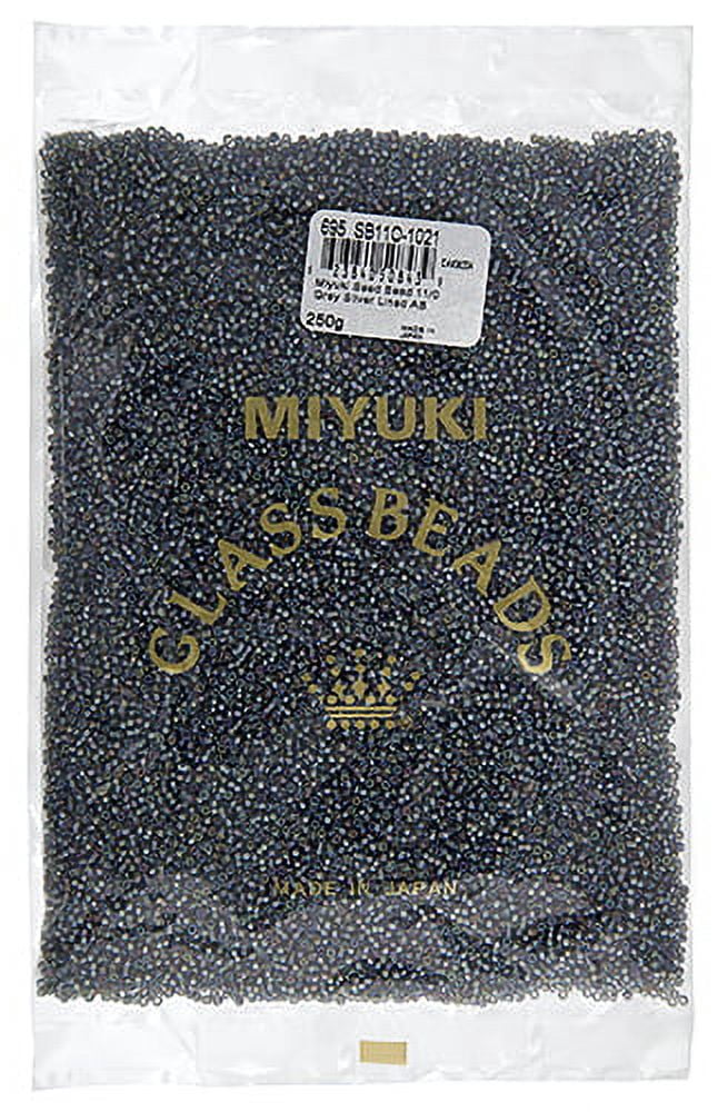 Miyuki Glass Seed Beads 11/0 (250g) DB1021 Silverlined Grey AB Bead