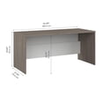 thumbnail image 4 of Bestar Ridgeley Contemporary Engineered Wood Desk Shell in Silver Maple/White, 4 of 11