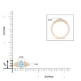 thumbnail image 4 of ANGARA Natural Vintage Style Bezel-Set Oval Aquamarine Ring with Diamonds in 14K Rose Gold for Women (Size-7x5mm) | March Birthstone, Anniversary, Jewelry Gift for Women | Natural Aquamarine Ring, 4 of 9