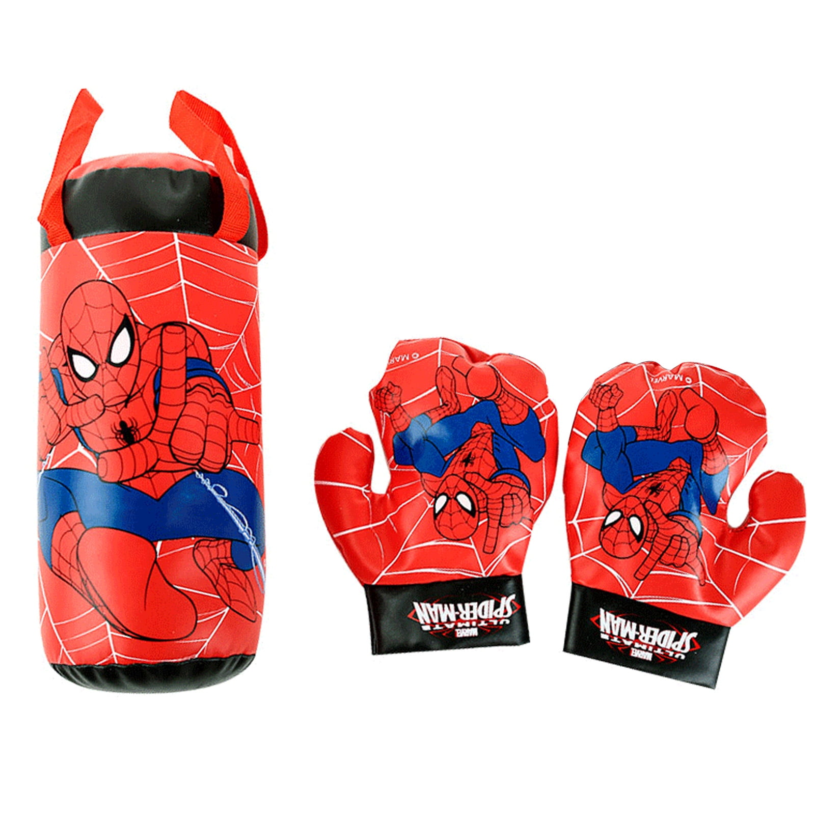 Marvel Avengers Spiderman Children Boxing Bag Gloves Punching Bags Training Toy 