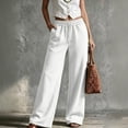thumbnail image 2 of Resicozy Womens Wide Leg Sweatpants High Waisted Baggy Drawstring Joggers with Pockets Casual Lounge Wear White XL, 2 of 5