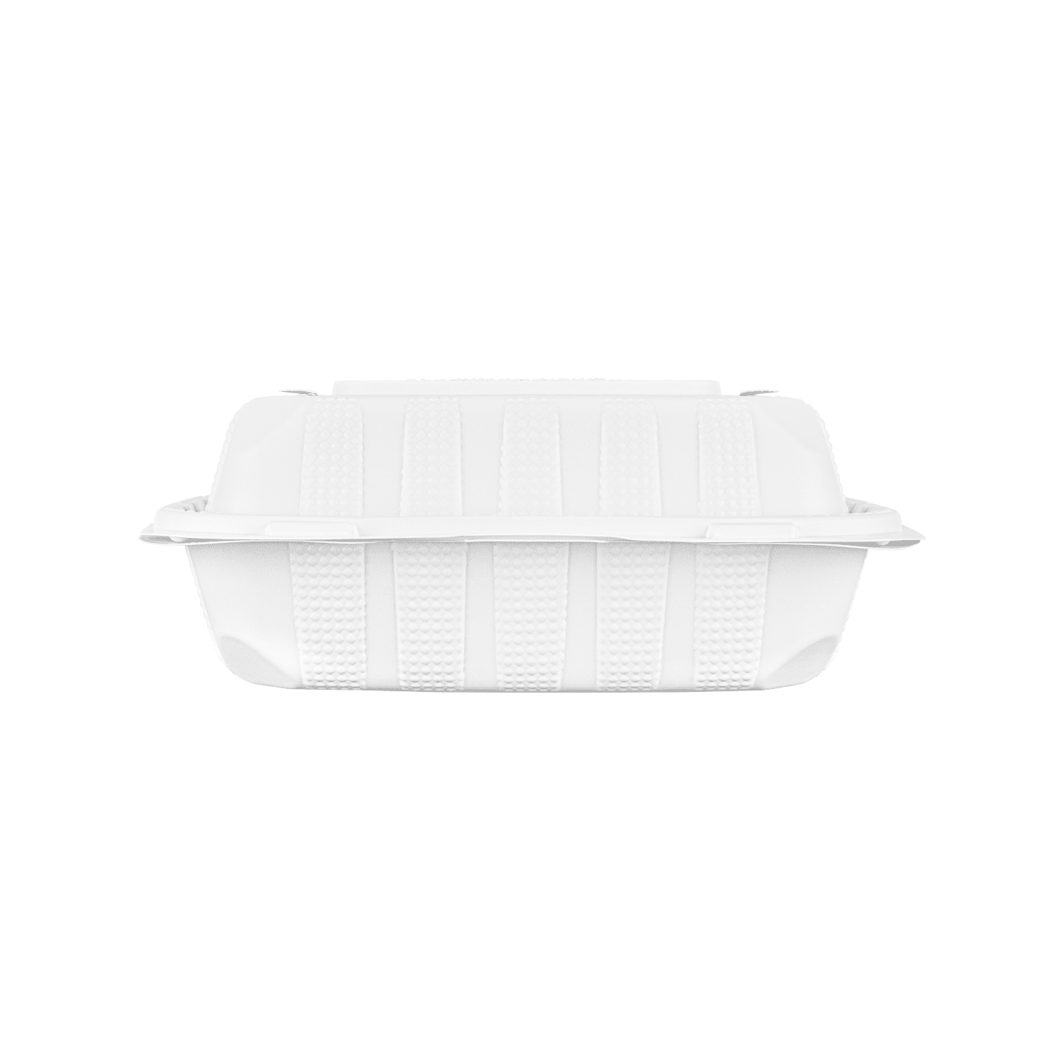 Karat Earth [200pcs - 8x8] Mineral Filled PP Hinged Container, 1 compartment - White
