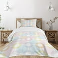 thumbnail image 3 of Ambesonne Pastel Quilted Bedspread Set 2 Pcs, Big Spots Overlapping, Twin Size, Multicolor, 3 of 6