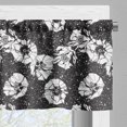 thumbnail image 5 of Ambesonne Sketch Valance & Curtain, Detailed Poppy Flowers, 55"x30", Charcoal Grey White, 5 of 7