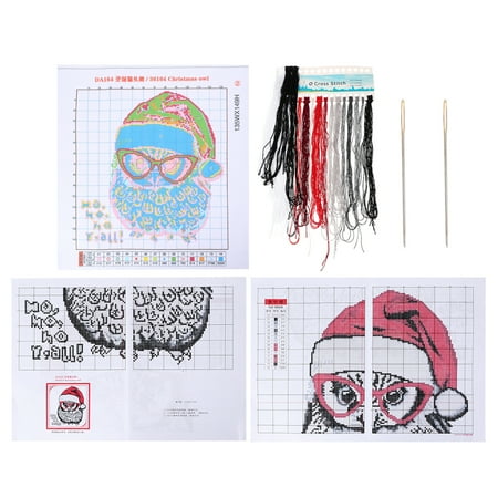 

Handmade Owl Embroider Painting Material Kit Embroidery Wall Hanging Decor