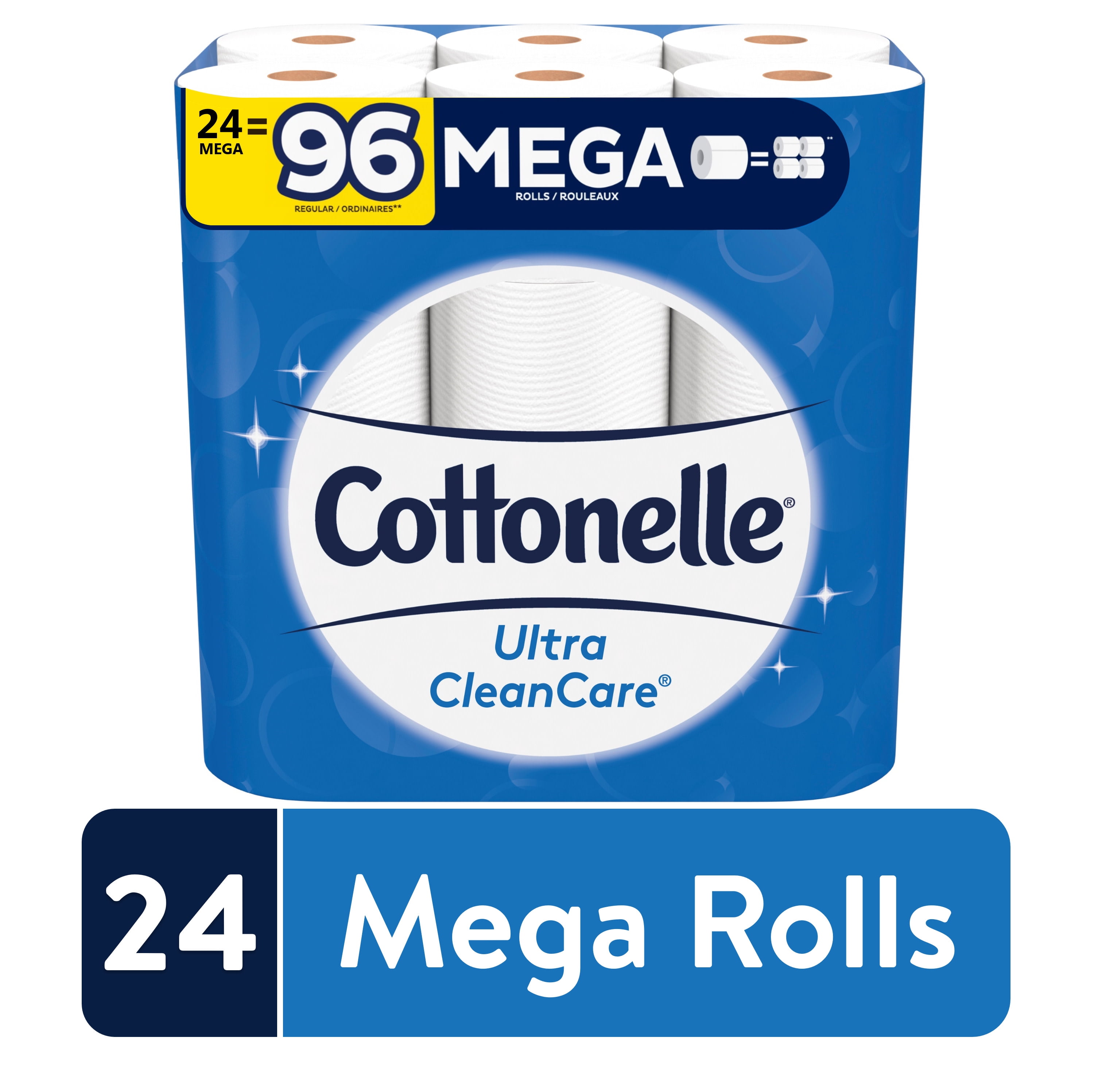 24 Mega Rolls Bath Tissue FREE S Cottonelle TOILET PAPER Ultra CleanCare Strong