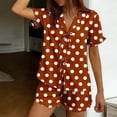 thumbnail image 3 of yillto Pajamas Set for Women Short Sleeve Sleepwear Pjs Shorts Lounge Ruffle Sets Soft Nightwear S-XXL, 3 of 6
