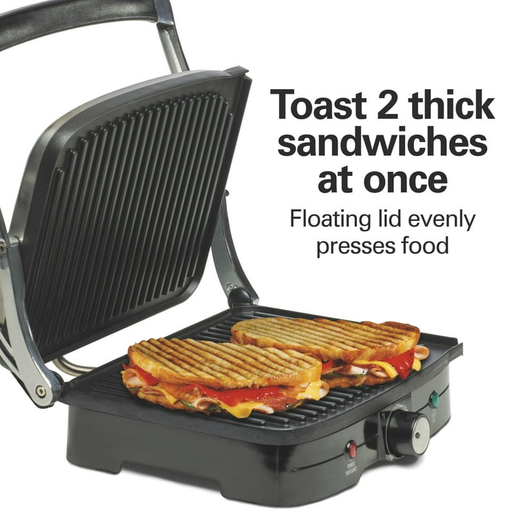 Hamilton Beach Electric Power 2-in-1 Indoor Grill & Sandwich Maker