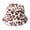 White, variant on dianhelloya Warm hat Winter Fisherman Hat Leopard Print Thick Windproof Fixed Strap Cold Resistant Flat Top Color Matching Adjustable Lady Outdoor Hat Brown