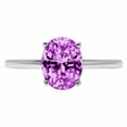thumbnail image 7 of Solitaire Engagement Ring for Women - 2.5ct Simulated Alexandrite in 14K White Gold Promise Ring, 7 of 7