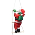 thumbnail image 2 of Una cosa Papá Noel trepa con escalera de cuerda, decoración navideña artificial, muñeco triple de Papá Noel, adorno colgante navideño para interiores y exteriores. Regalos vacaciones, 2 of 7