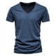 thumbnail image 1 of Camiseta informal de manga corta con cuello en V para hombre: poliéster, fácil de combinar con pantalones, para uso diario, tallas S-XXXXXL., 1 of 2