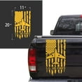 thumbnail image 2 of U.S. Air Force USAF Veteran Retired Distressed American USA US Flag Truck Tailgate Vinyl Decal Compatible with most Pickup Trucks Military Sticker US Army (11" x 20", Yellow), 2 of 8