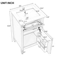 thumbnail image 2 of SogesHome 20-Inch Bathroom Vanity with Sink，Modern Freestanding Cabinet, Solid Wood Legs, Adjustable Shelf & Tilt-Out Drawer - White (Zinc Alloy Knobs), 2 of 8