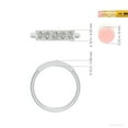 thumbnail image 5 of ANGARA Natural Pave Set Diamond Bar Ring with Milgrain in 925 Sterling Silver for Women (Size-3mm| Color-K| Clarity-I3) | April Birthstone, Anniversary, Jewelry Gift for Women | Natural Diamond Ring, 5 of 9