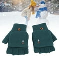 thumbnail image 4 of Electric Heated Mitten, Washable Dark Green Cold  Knitted Cotton Suitable Heating Temperature USB Heated  with Power Cord for Typing, 4 of 8