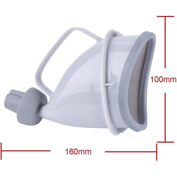 Urinario portátil reutilizable para hombre y mujer, dispositivo de viaje, inodoro móvil, orinal para acampar, orinal de emergencia al aire libre, sentado, micción de pie, 1pc-gr