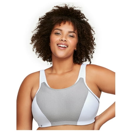 

Glamorise Full Figure Plus Size Custom Control Sports Bra Wirefree #1166