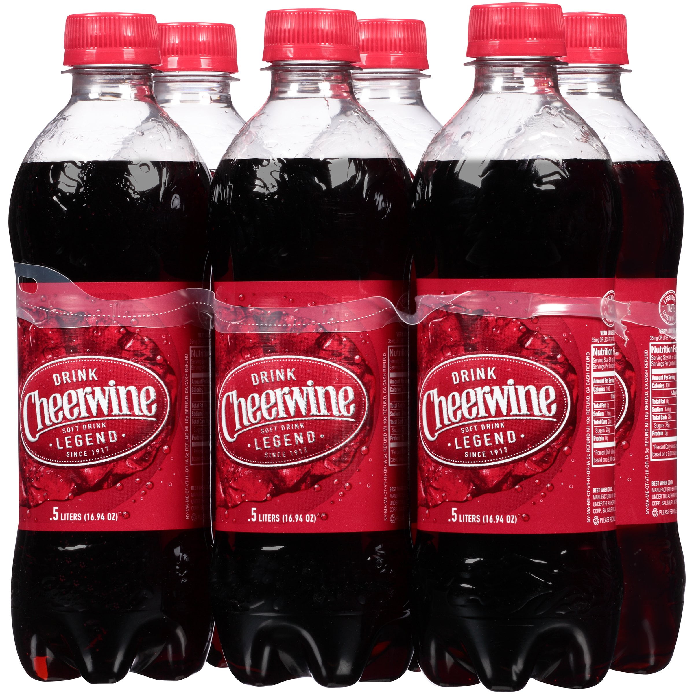 (3 pack) Cheerwine 16.9 Fl Oz, 6 Pack Bottles