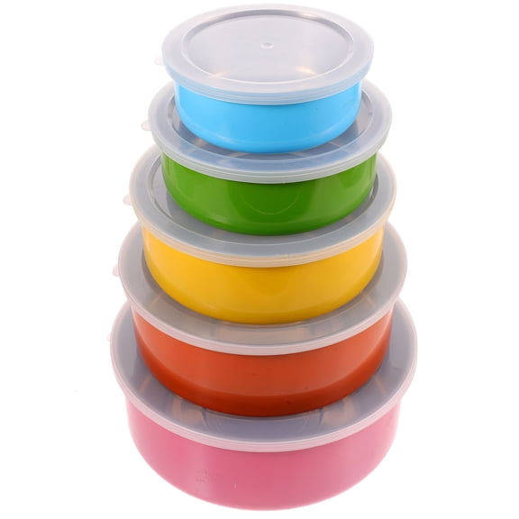 Toyandona Stainless Steel Mixing Bowls Set Assorted Colors Stackable Lightweight for Home Use 5Pcs