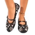 thumbnail image 5 of Willtoo Mesh Embroidered Flats for Women Flower Mary Jane Flats Ballet Shoes Round Toe Slip On Ballerina Floral Shoes, 5 of 5