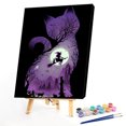 thumbnail image 1 of Cuadros Decorativos Bruja gato negro pintura al óleo por números Kit DIY pintura acrílica lienzo sin marco Wdftyju embutido en tela, 1 of 9
