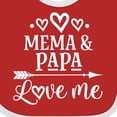 thumbnail image 4 of Inktastic Mema and Papa Love Me Boys or Girls Baby Bib, 4 of 4