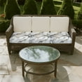 thumbnail image 5 of Xixirimido Sectional Couch Covers 3Pcs Stretch Sofa Covers Washable Couch Cushion Slipcover with Elastic Bottom Universal Furniture Protector, Marble White, 5 of 8