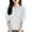 White #820, variant on Bovemsi Cardigan Sweaters for Women Women'S Bubble Sleeve Lightweight Soft Top Thin Coat Velvet Half Knitted Round Neck Mid Cotton Shirts