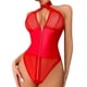 thumbnail image 1 of Gibobby Conjunto Lencería Tanga Y Bralette Conjunto de ropa interior de encaje para mujer, conjunto de ropa interior y ropa interior de encaje con correa(Rojo, CH), 1 of 5