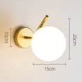 thumbnail image 2 of Aplique de pared con pantalla de vidrio Laklulu, apliques de pared dorados para interiores, bombillas E27, luz de baño, loft, bar, cocina, tocador, iluminación de espejo (con bombilla), dorado 1, 2 of 5