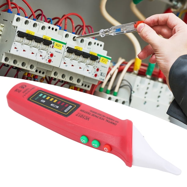 Probador De Voltaje Sin Contacto, Pluma De Prueba Eléctrica Reflector LED ABS Para Familia Para Fábrica Para Electricista Para Laboratorio
