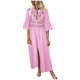 thumbnail image 1 of Vestido estampado étnico con cuello en V y manga acampanada informal a la moda para mujer Pompotops  ghjkhdj18645, 1 of 1