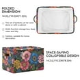 thumbnail image 2 of Yayeee 2 Pack Canvas Storage Basket with Handles for Shelves Fabric Bins Closet Organizer, Vibrant Blooming Flowers, 2 of 8