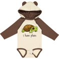 thumbnail image 3 of Inktastic Baby Turtle Plans- cute Boys or Girls Long Sleeve Baby Bodysuit, 3 of 5